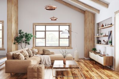Living Room with Hardwood Flooring